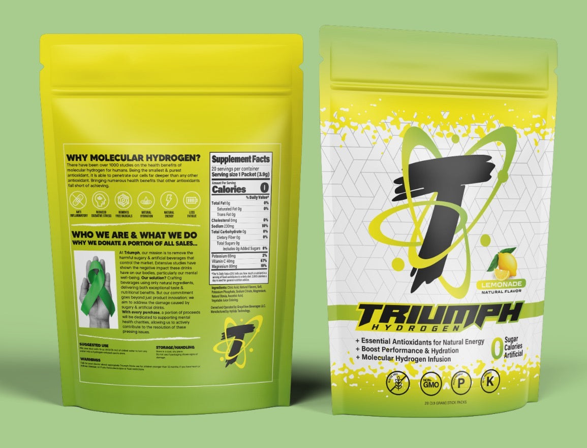 20 Count - Hydrogen Infused Electrolyte Powder - Lemonade