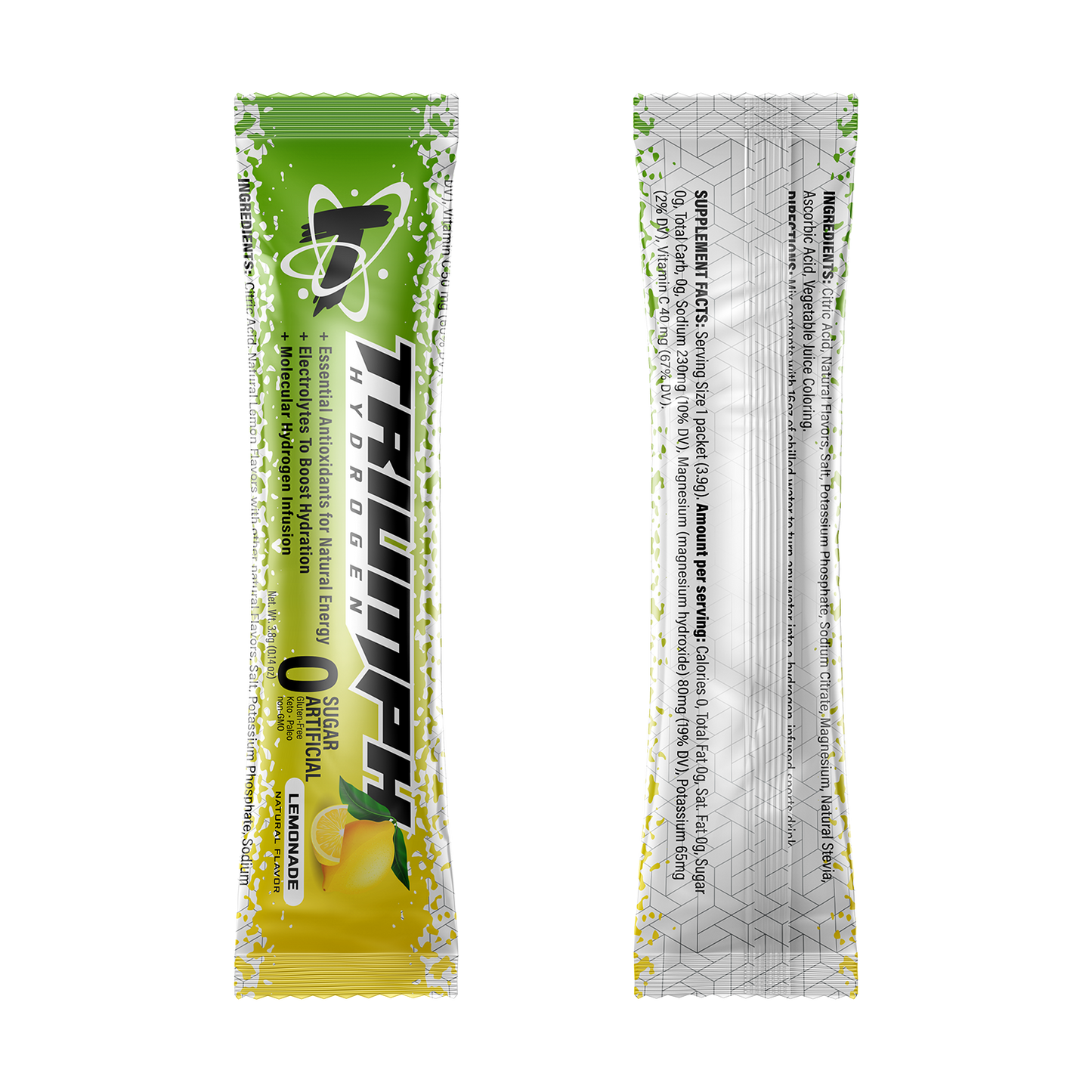 20 Count - Hydrogen Infused Electrolyte Powder - Lemonade